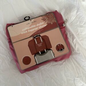 Pink Collapsible Duffel with Luggage Sleeve